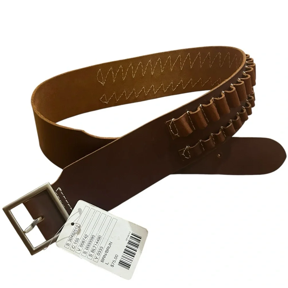 Urban Outfitters ECOTE bohemian Brown Leather woven wide belt Sz L